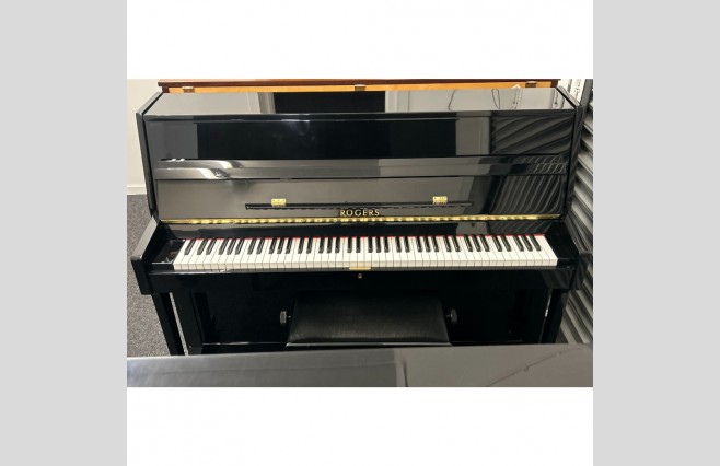 Rogers Polished Ebony UP108M Upright Piano, Used - All Inclusive Premium Package (SN:607634) - Image 1
